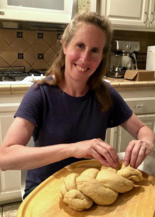 Dr. Brigitte Gomperts baking