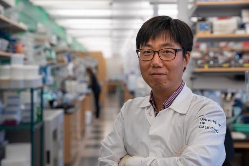Photograph of UCLA researcher Ha Neul Lee in lab