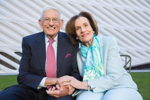 Portrait of Elie and Edythe Broad, seated together and holding hands Eli and Edythe Broad | Courtesy of The Eli and Edythe Broad Foundation